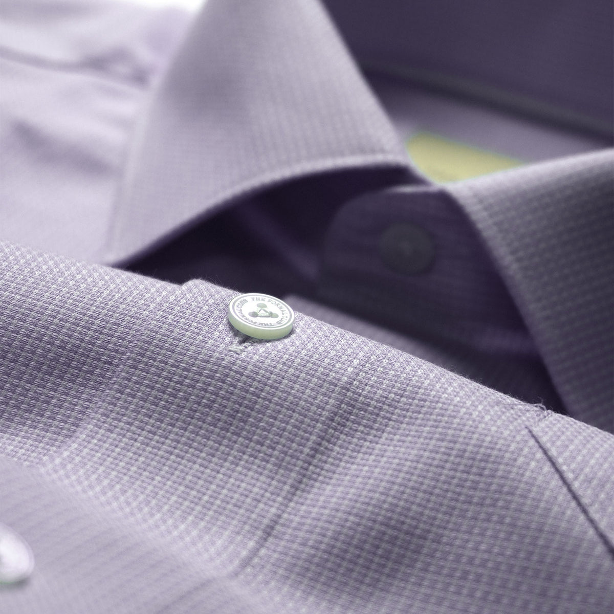 Regent Dobby Check Shirt In Lavender