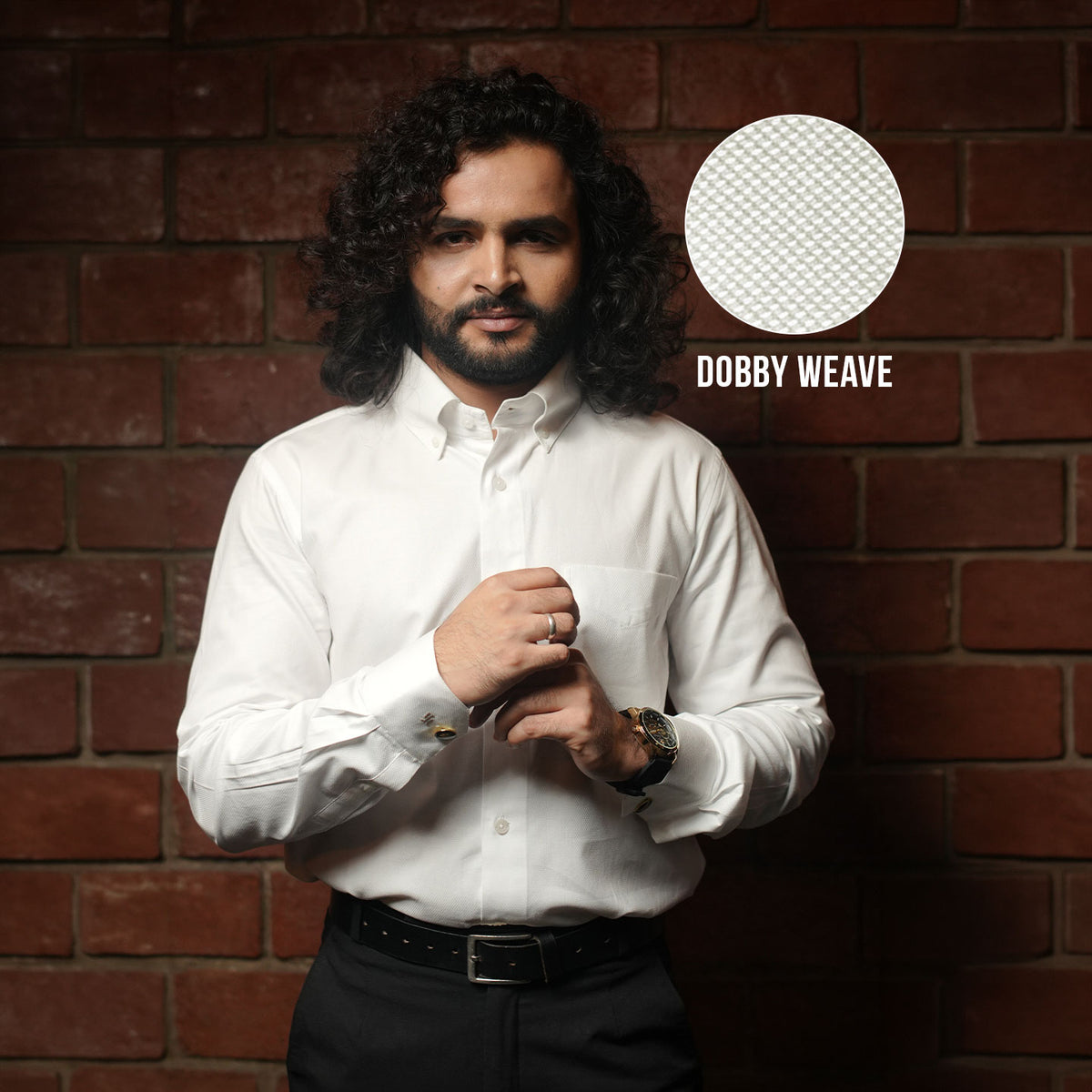 Royal Oxford Dobby Shirt In Snowflake