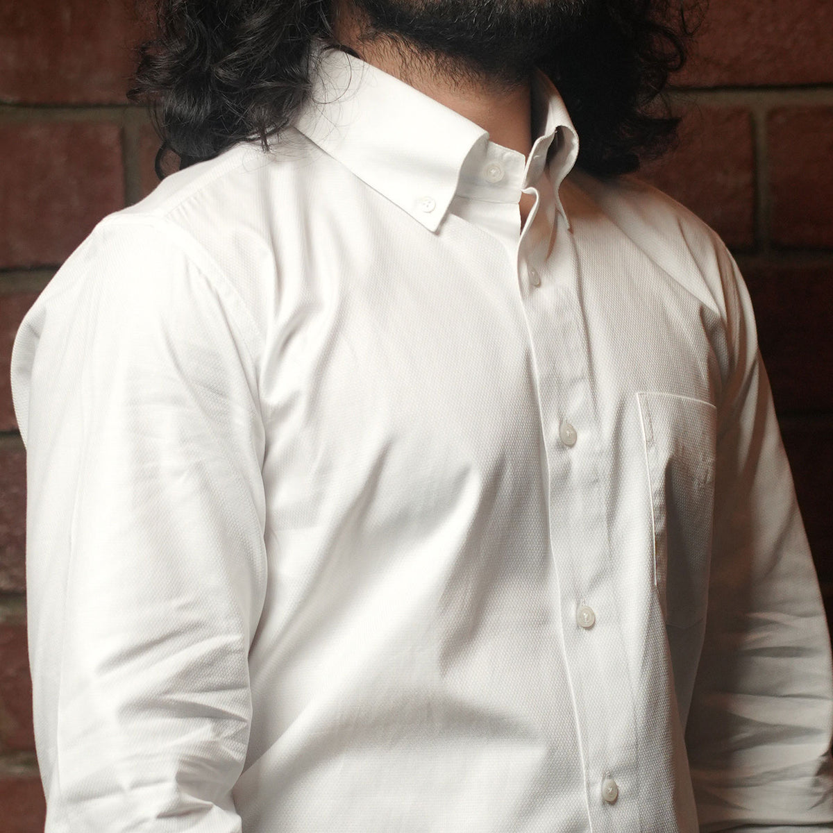 Royal Oxford Dobby Shirt In Snowflake