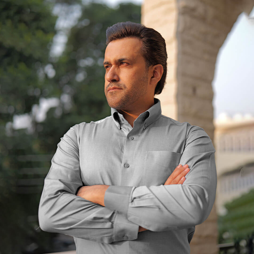 Royal Oxford Dobby Shirt in Dove Grey