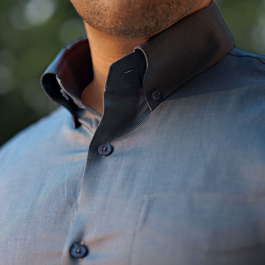 Royal Oxford Dobby Shirt in Midnight Blue