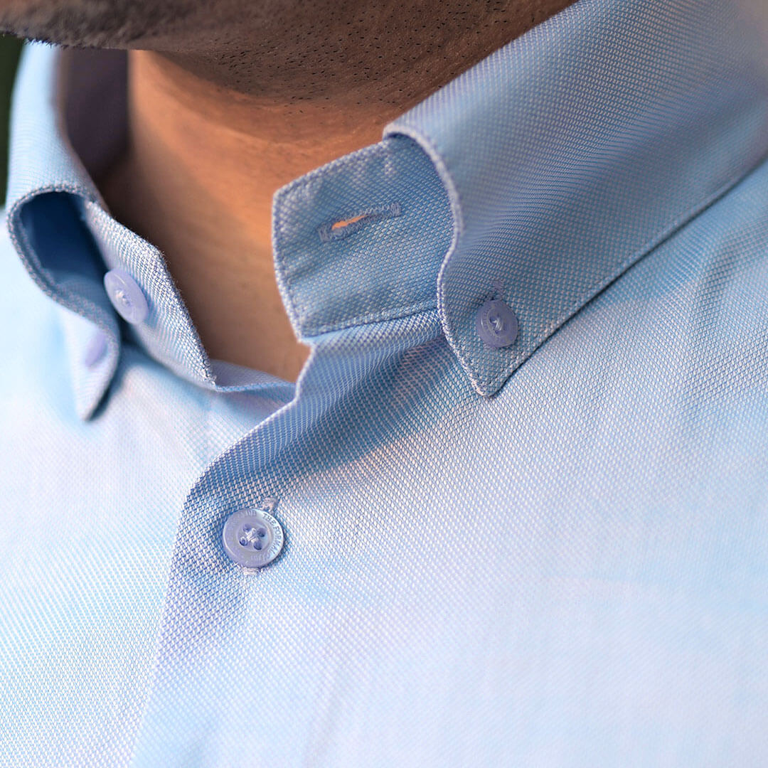 Royal Oxford Dobby Shirt in Maya Blue
