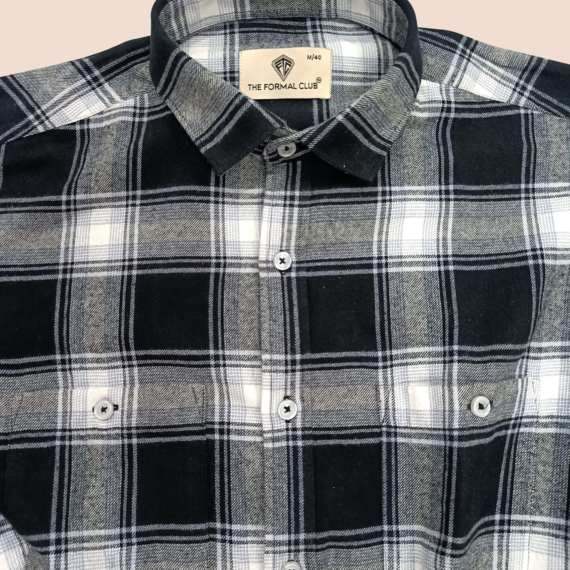 Lumber Flannel Check Shirt In Raven Black