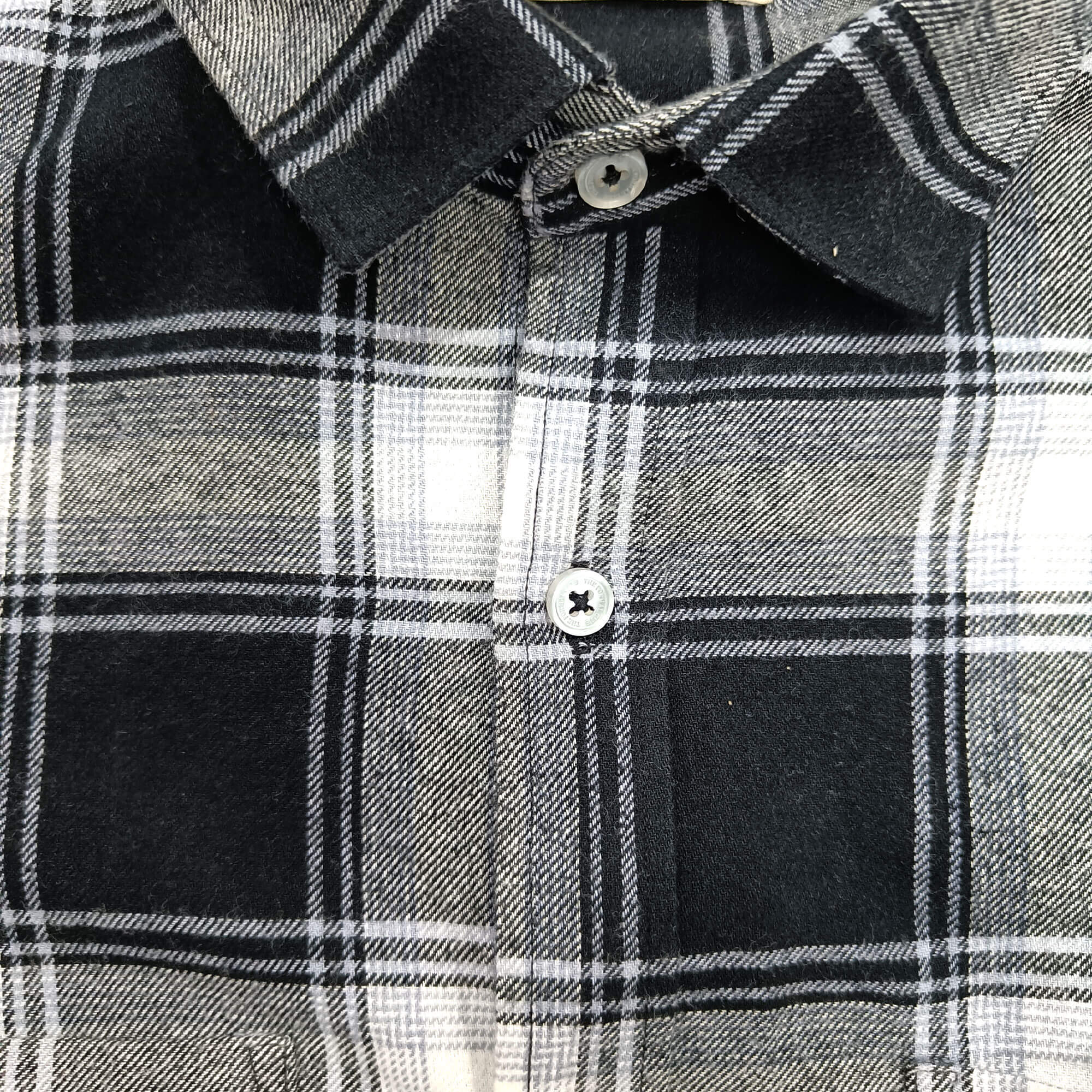 LUMBER FLANNEL CHECK SHIRT IN RAVEN BLACK