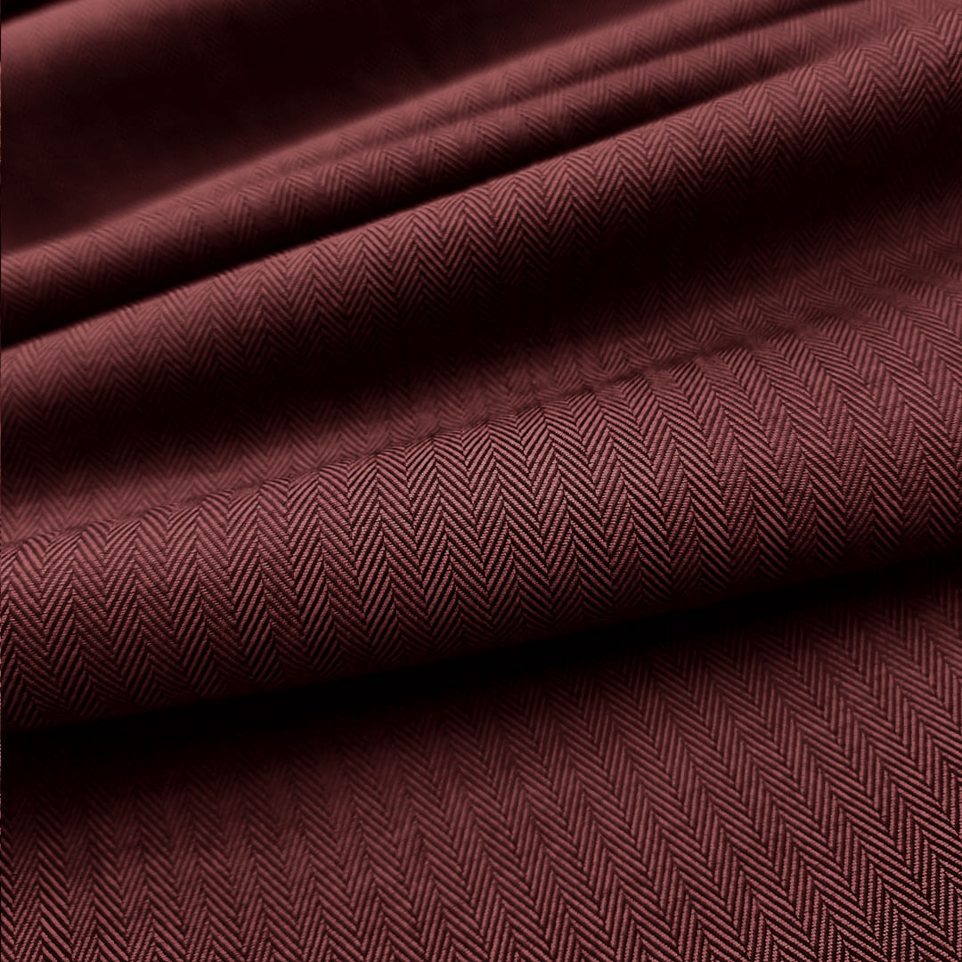 Imperial Herringbone Giza Shirt In Ruby