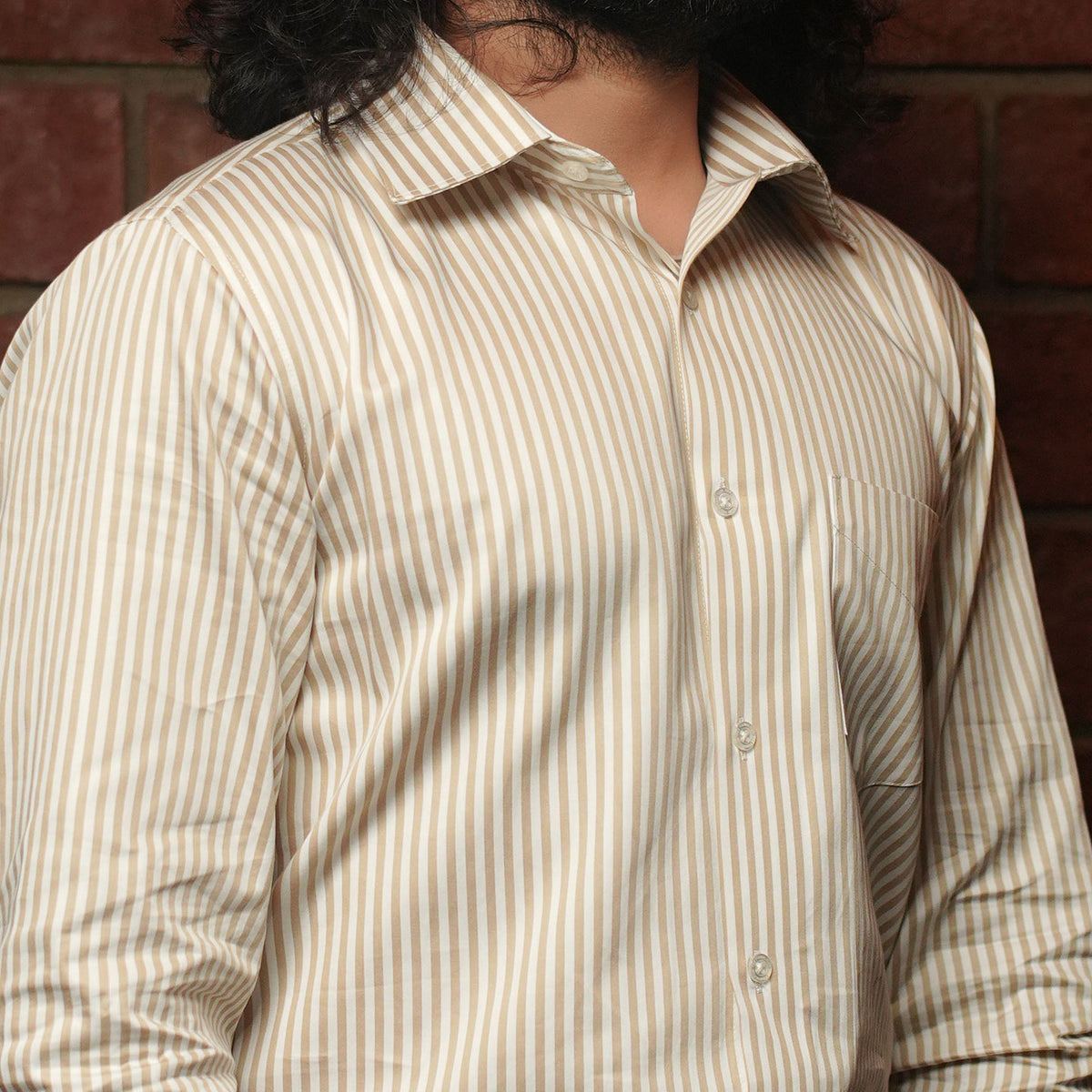 Boardroom Bengal Stripes Shirt In Sand