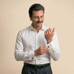 French Cuff Giza Cotton Shirt In Snow
