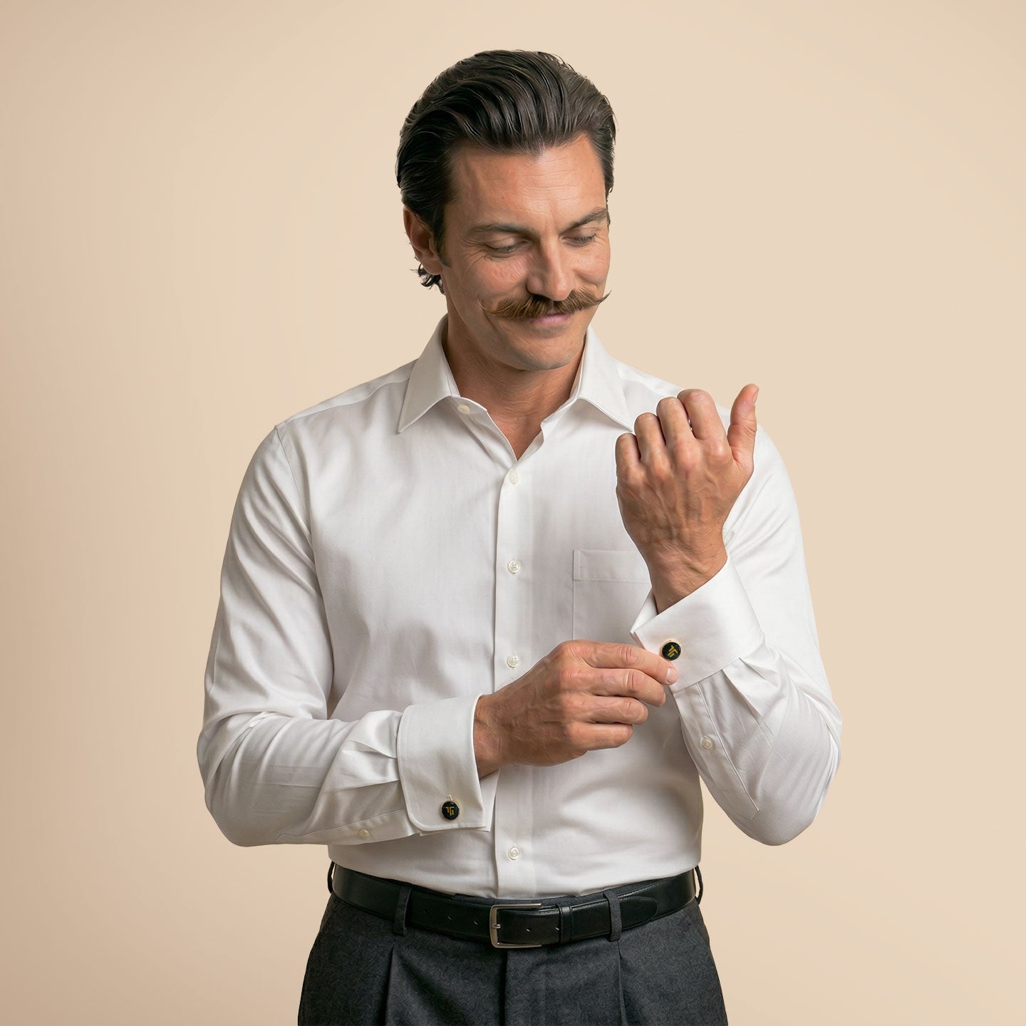 French Cuff Giza Cotton Shirt In Snow