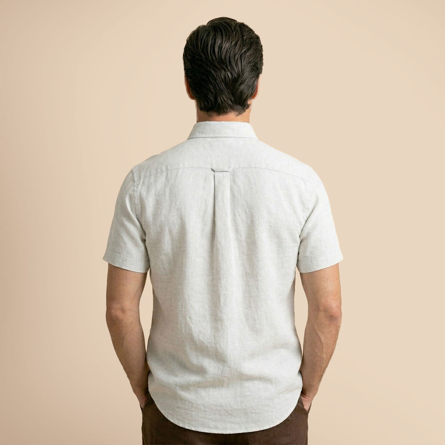Breeze Linen Half Sleeves Shirt In Snow