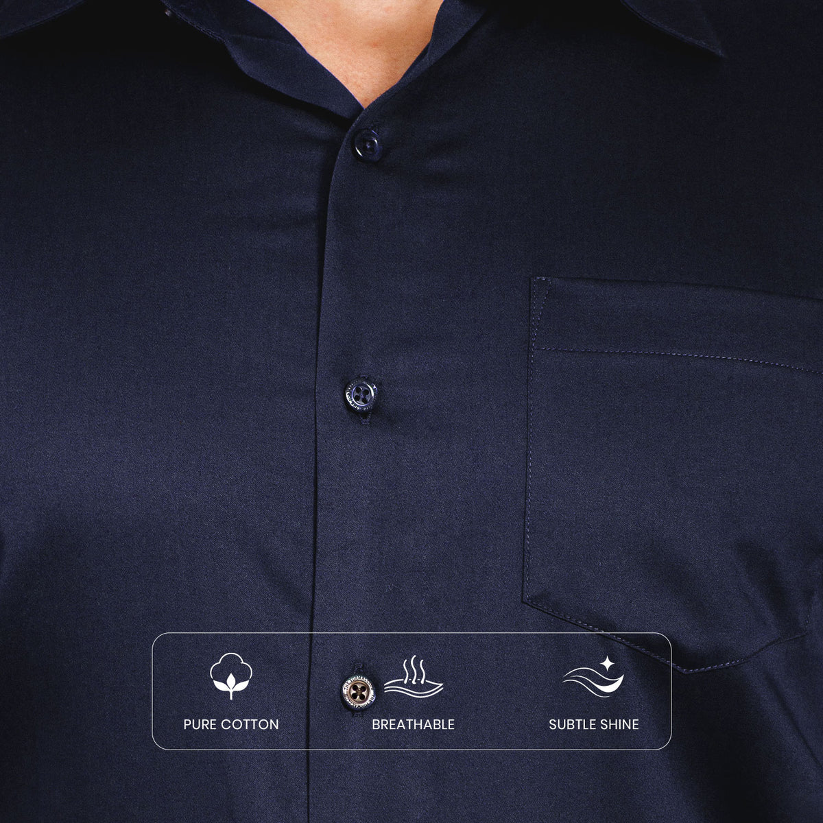Cambridge Giza Cotton Shirt In Saphire