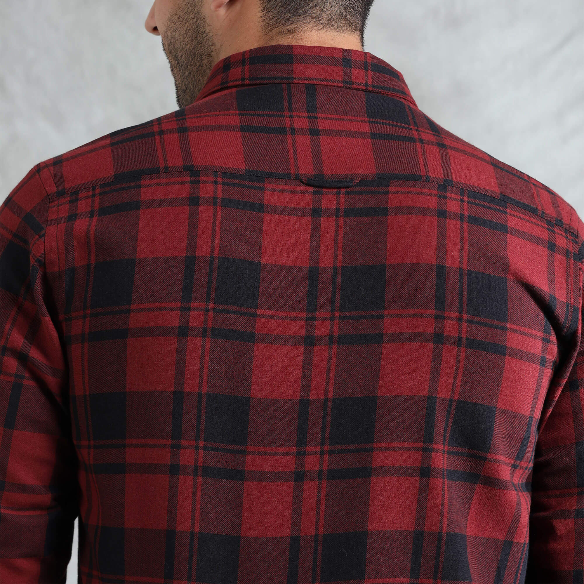 Lumber Flannel Check Shirt In Scarlet