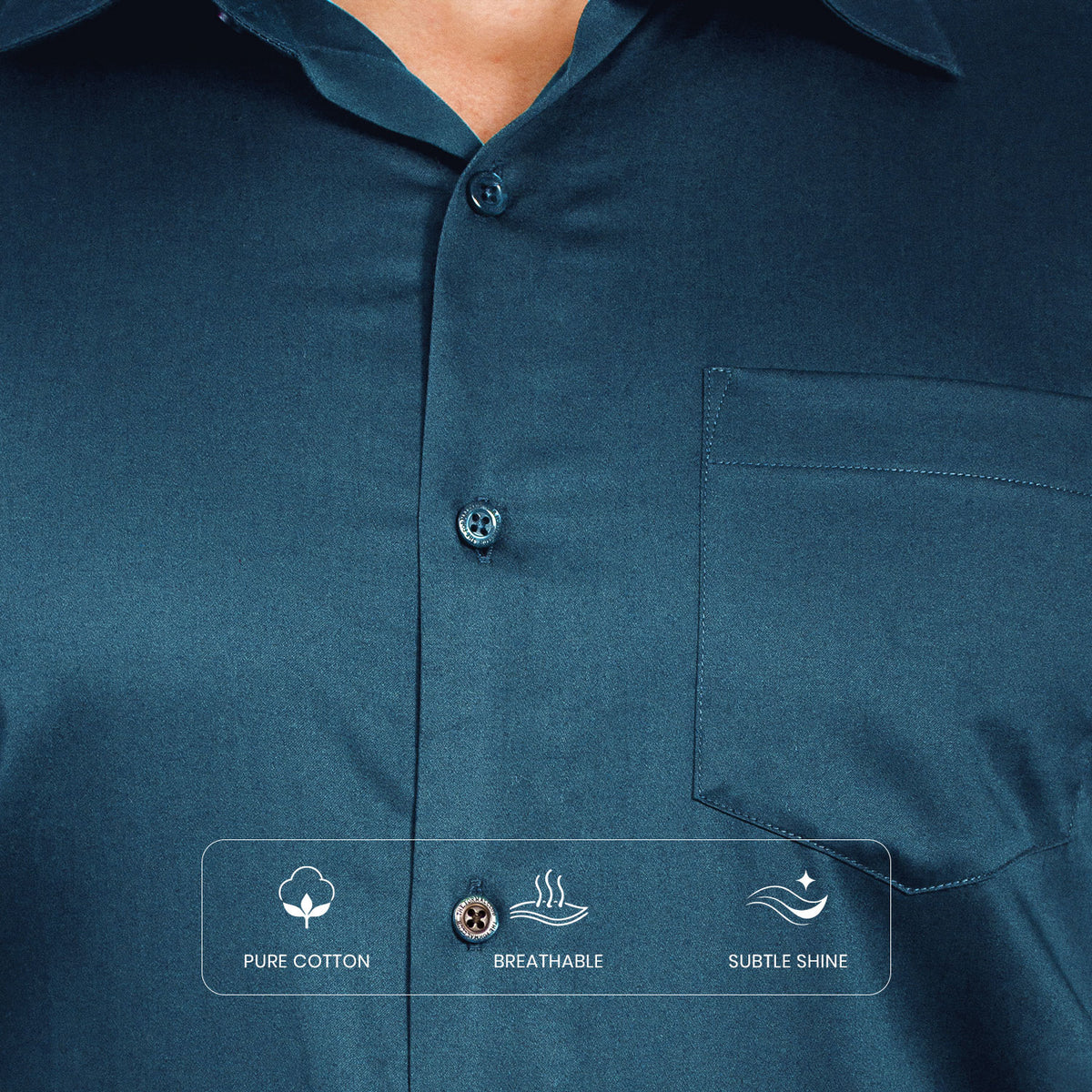 Cambridge Giza Cotton Shirt In Slate Blue