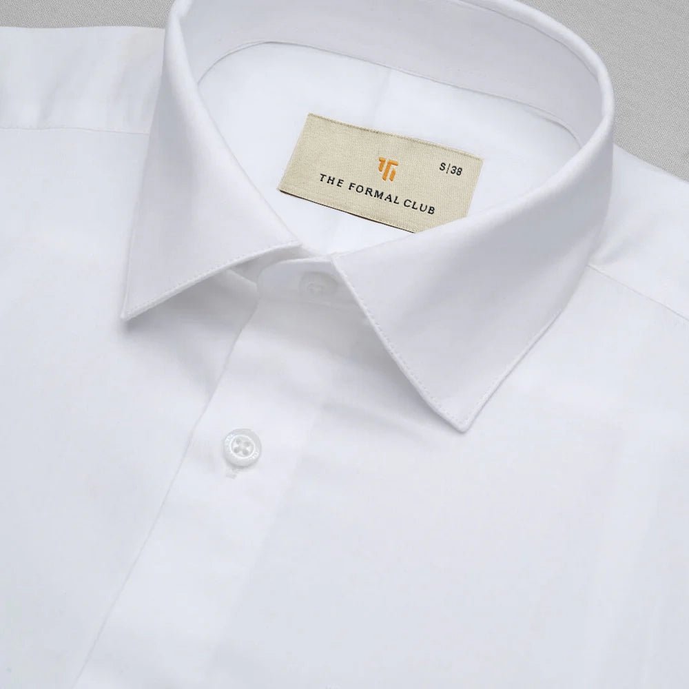 Premium Best-Seller Giza Shirt In Snow & Cobalt/Wine Tie Combo