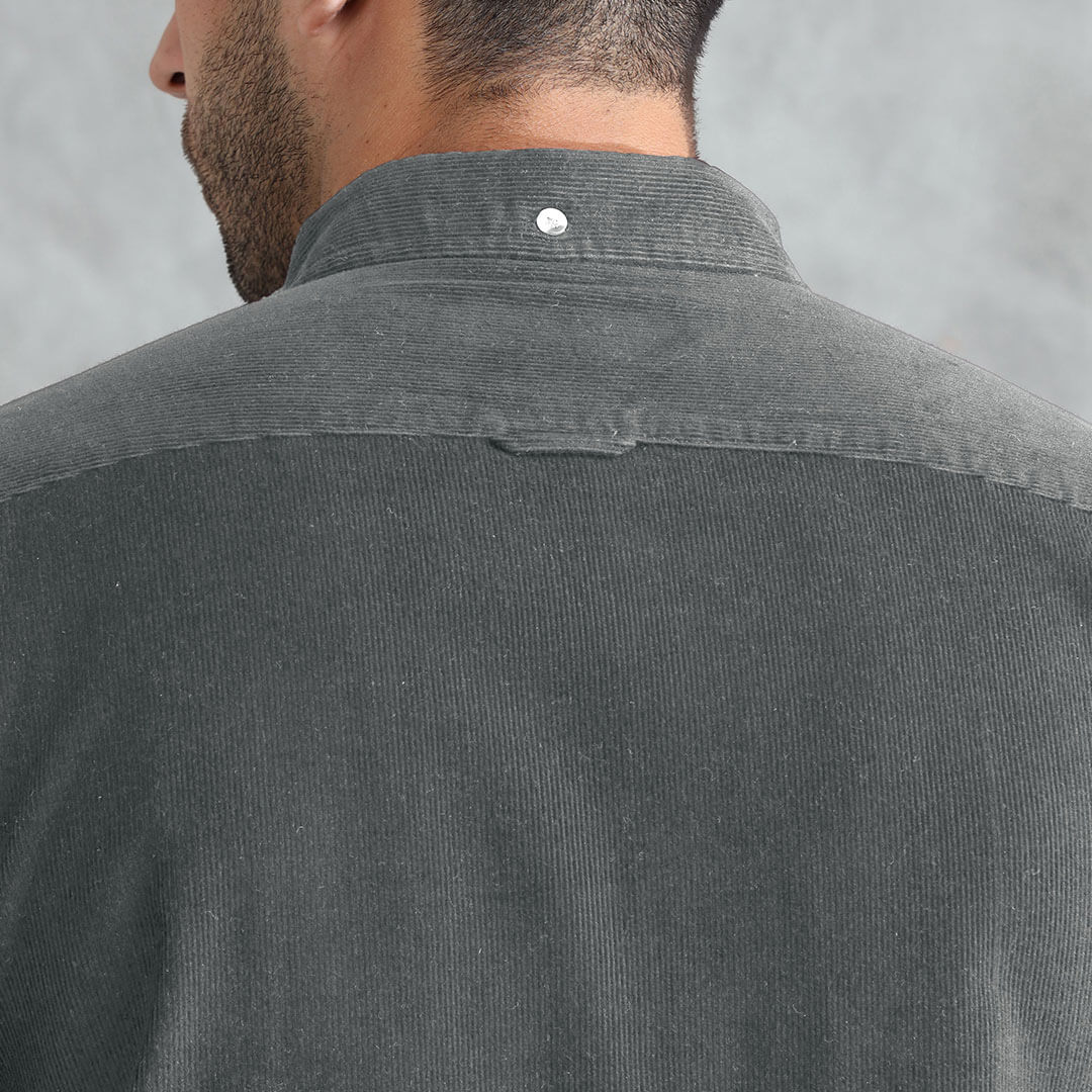 Cruise Corduroy Shirt In Steel Grey