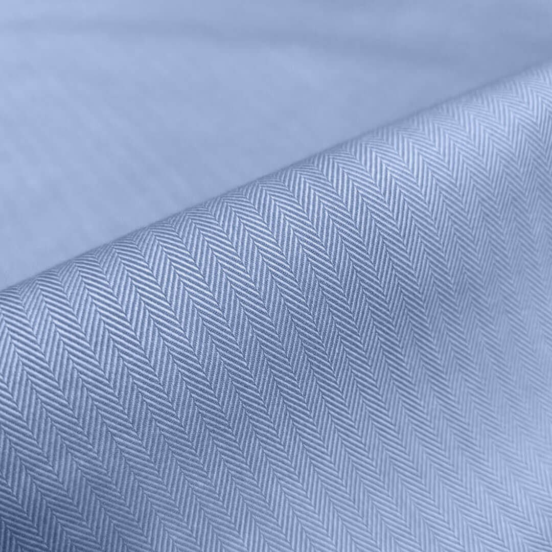 Imperial Herringbone Giza Shirt In Cornflower