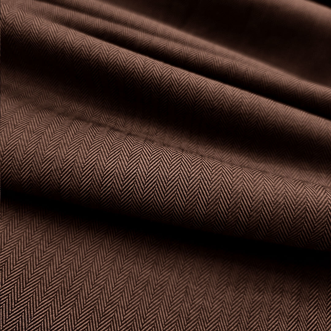 Imperial Herringbone Giza Shirt In Ash Brown