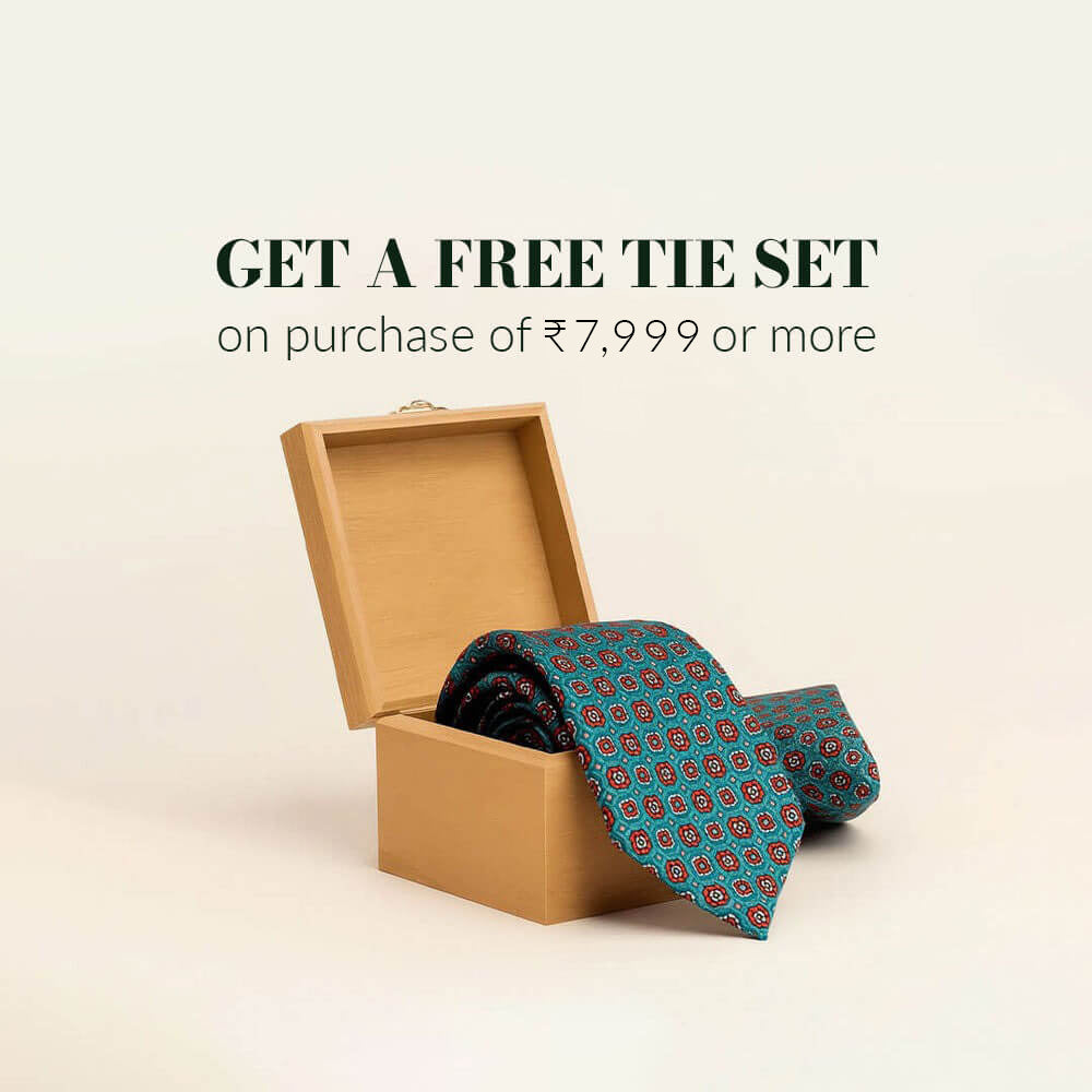 Aristo Coins Handmade Tie & Pocket Square in Teal & Wine