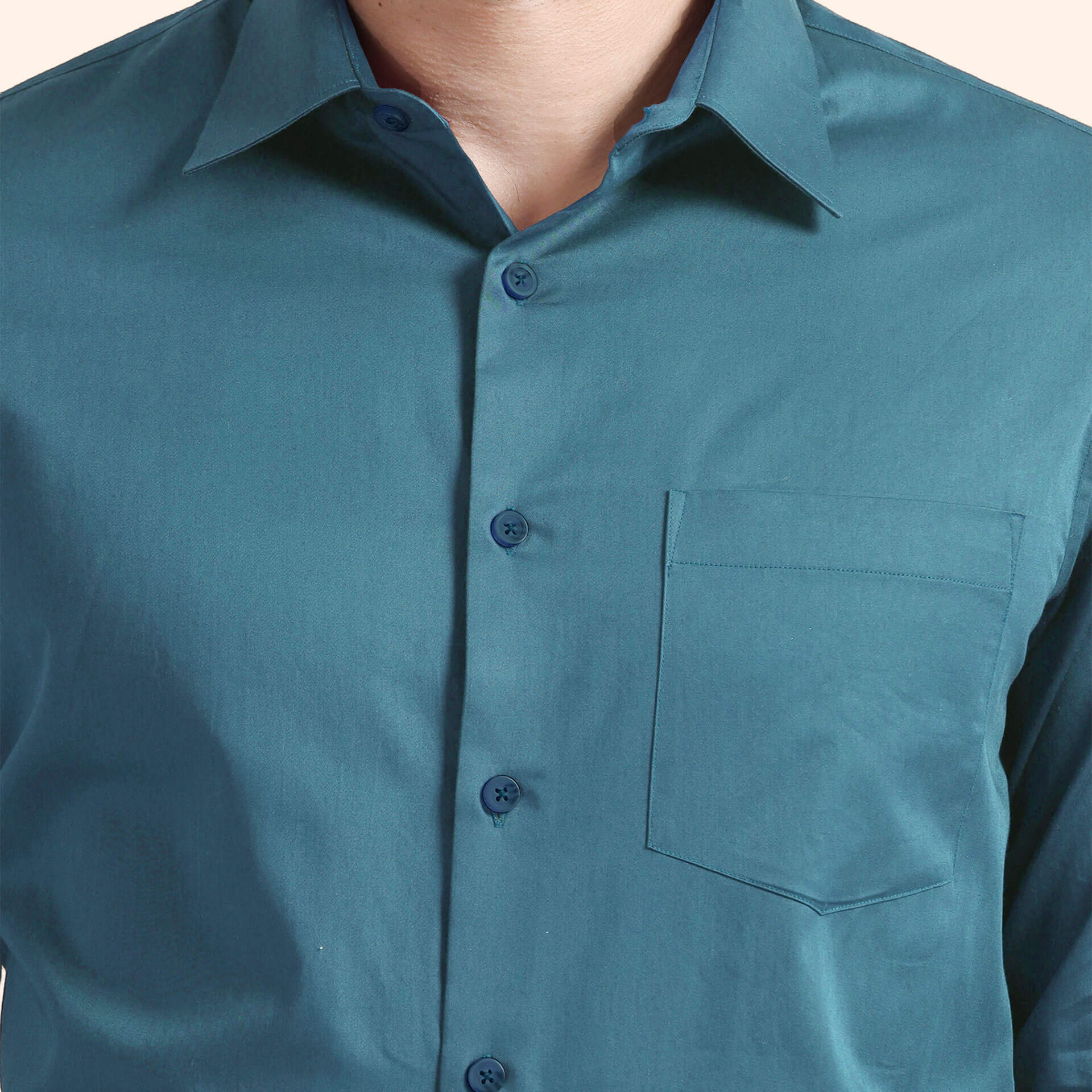 Cambridge Giza Cotton Shirt In Teal