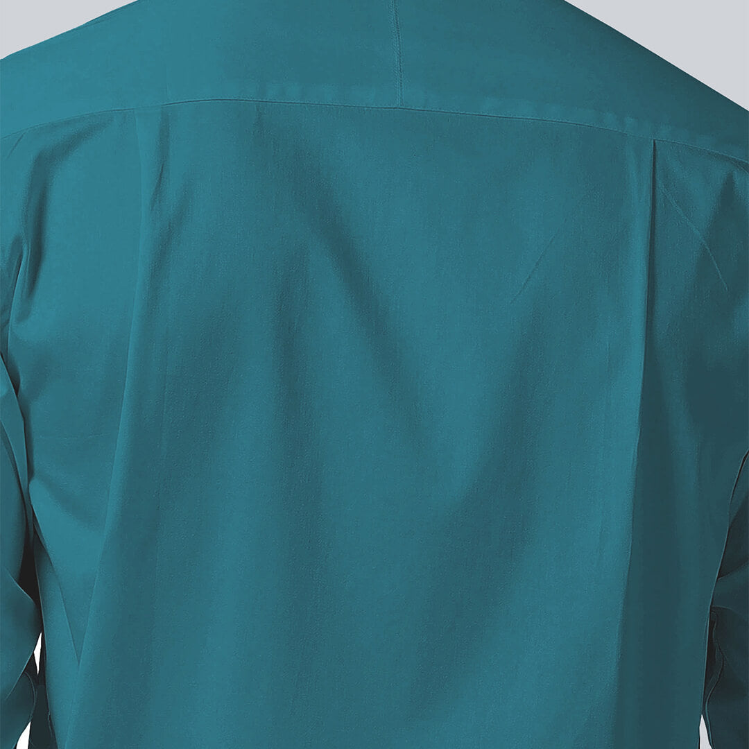 French Cuff Giza Cotton Shirt In Teal