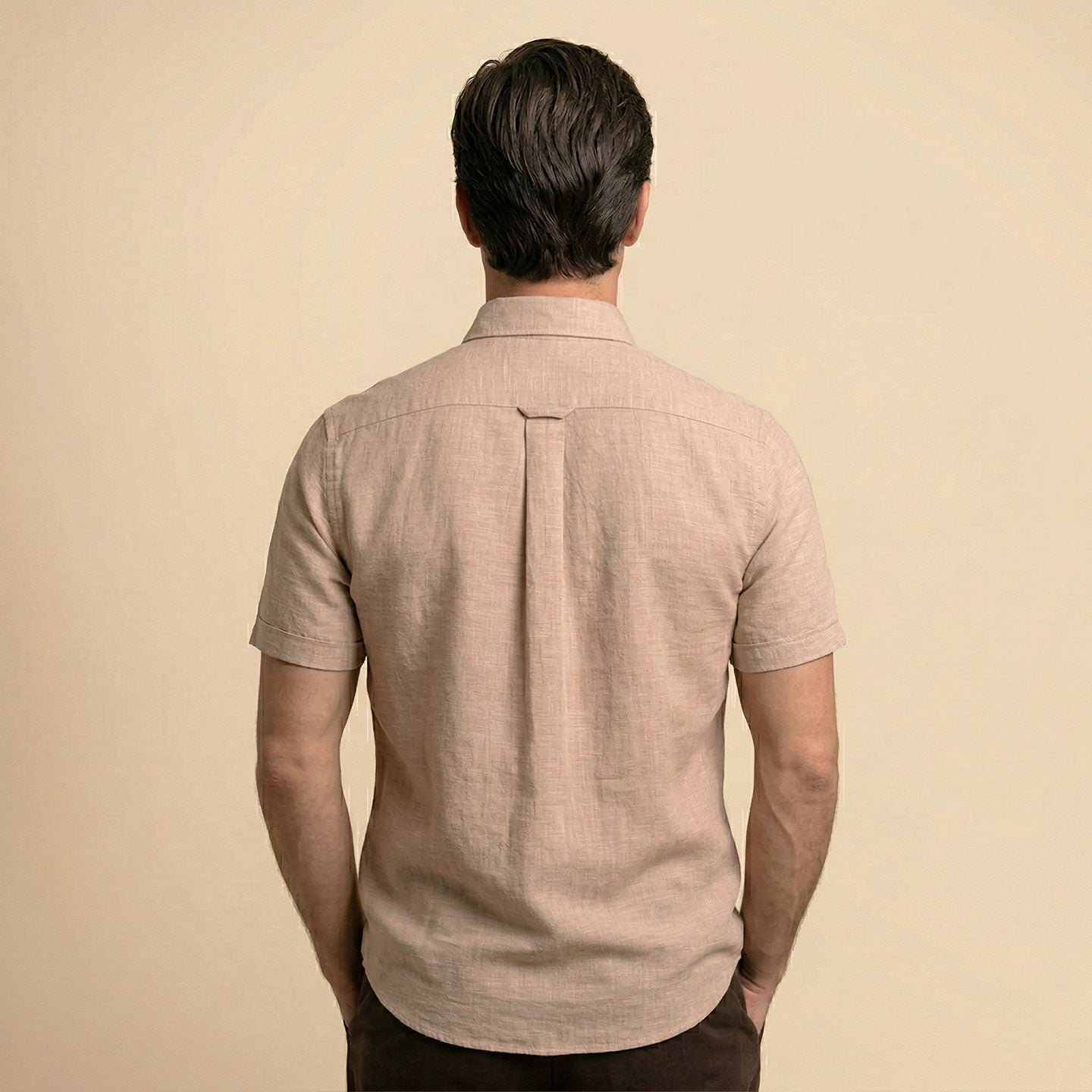 Breeze Linen Half Sleeves Shirt In Velvet Rose