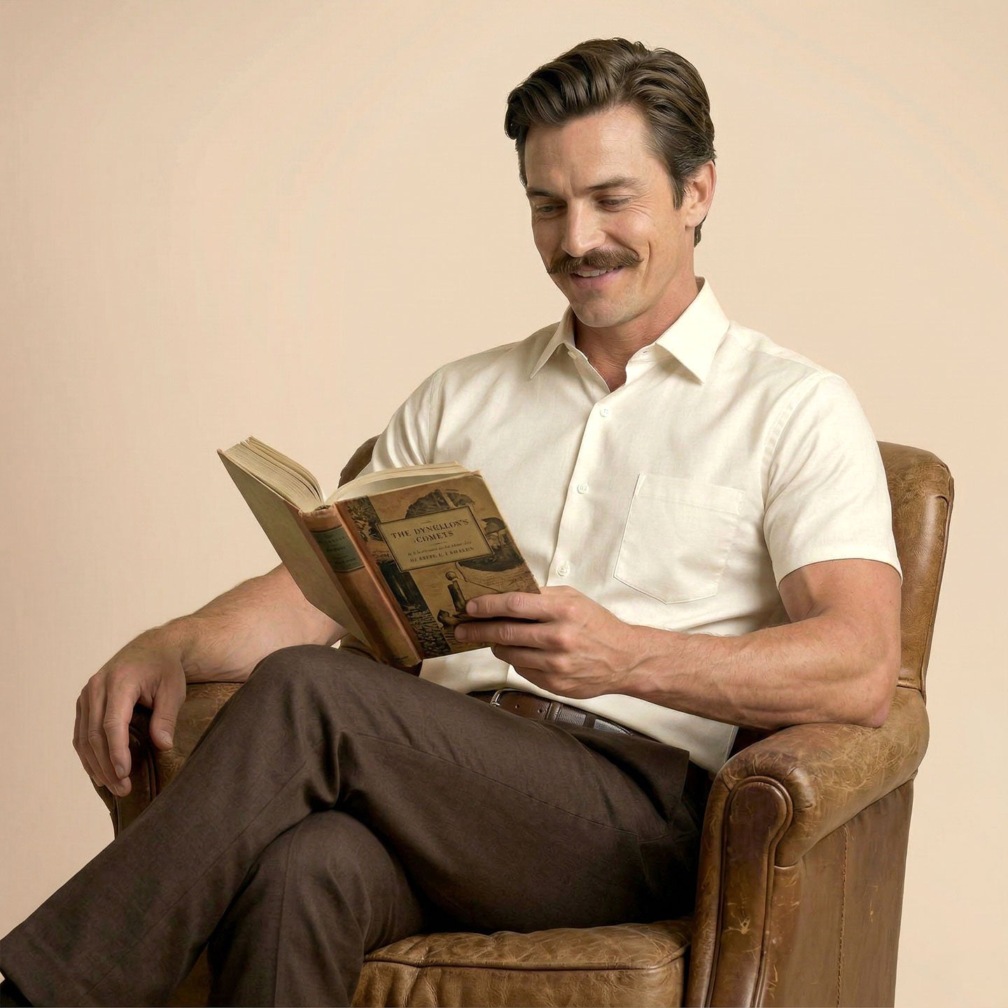 Ashley Half Sleeves Giza Cotton Shirt In Vanilla