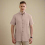 Breeze Linen Half Sleeves Shirt in Velvet Rose
