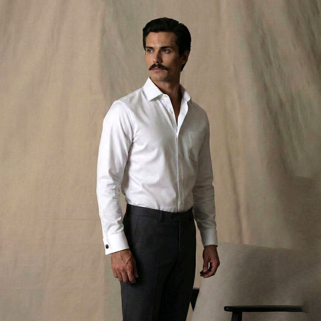 Whisper Wrinkle Free French Cuff Shirt In Cloud White