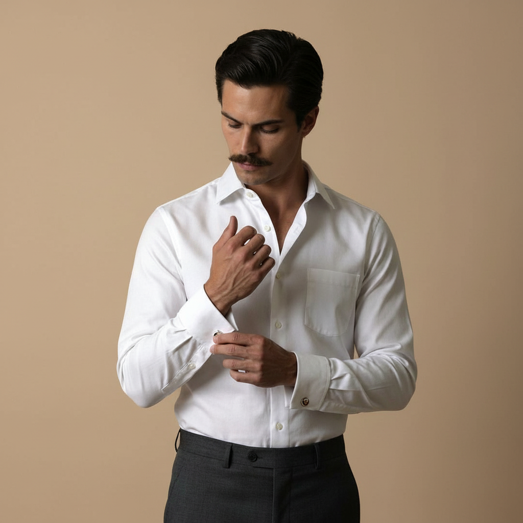 Whisper Wrinkle Free French Cuff Shirt In Cloud White