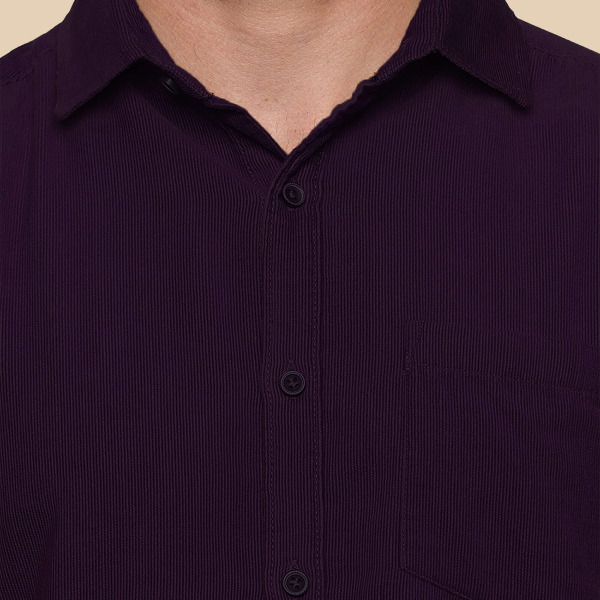 CRUISE CORDUROY SHIRT IN WINEBERRY