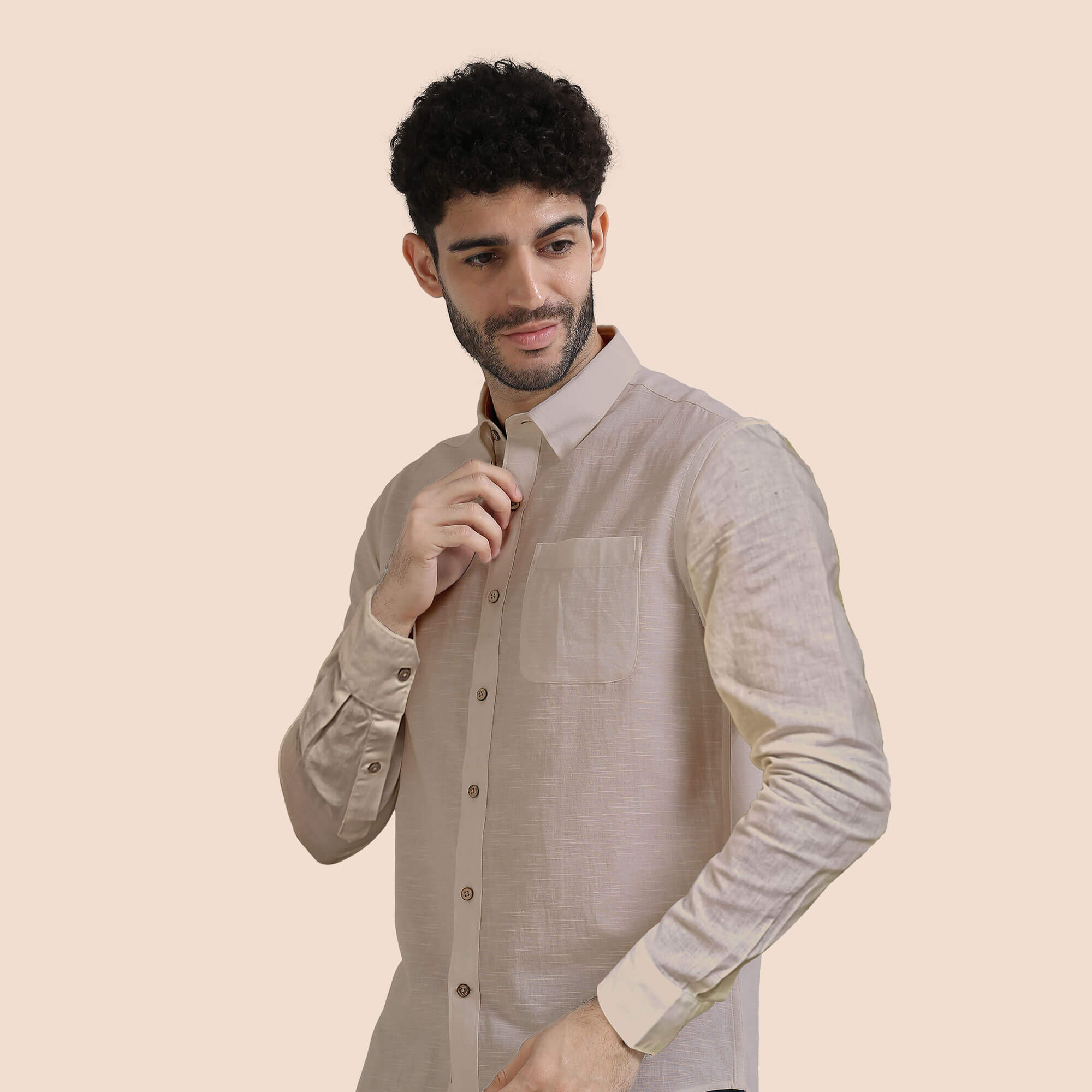 Breeze Linen Shirt In Wood Rose