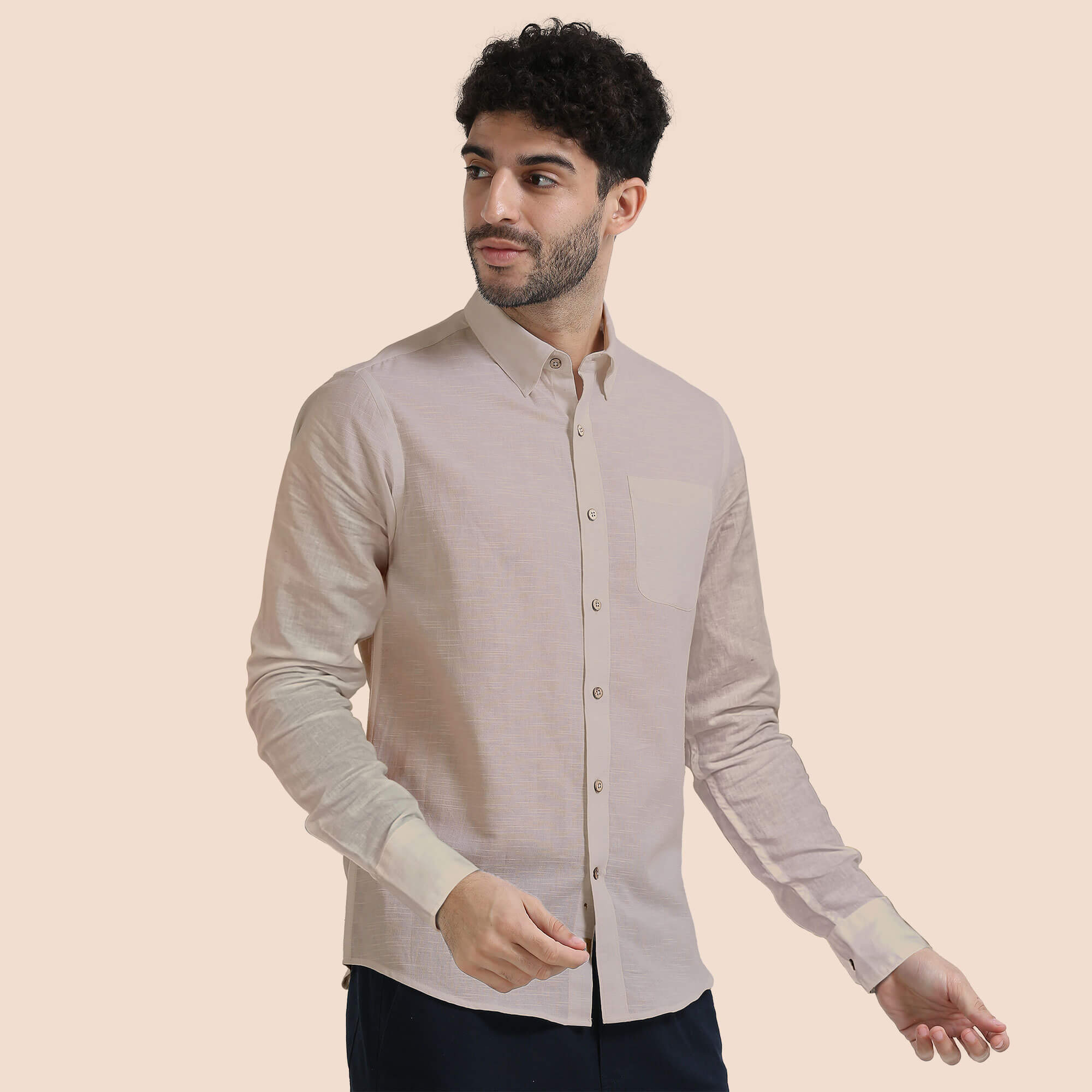 Breeze Linen Shirt In Wood Rose