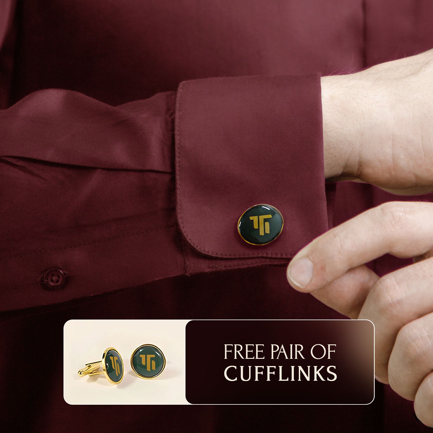 French Cuff Giza Cotton Shirt In Wineberry