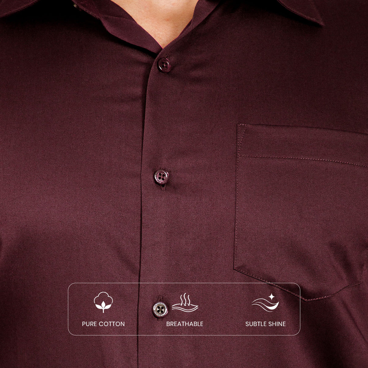 Cambridge Giza Cotton Shirt In Wineberry