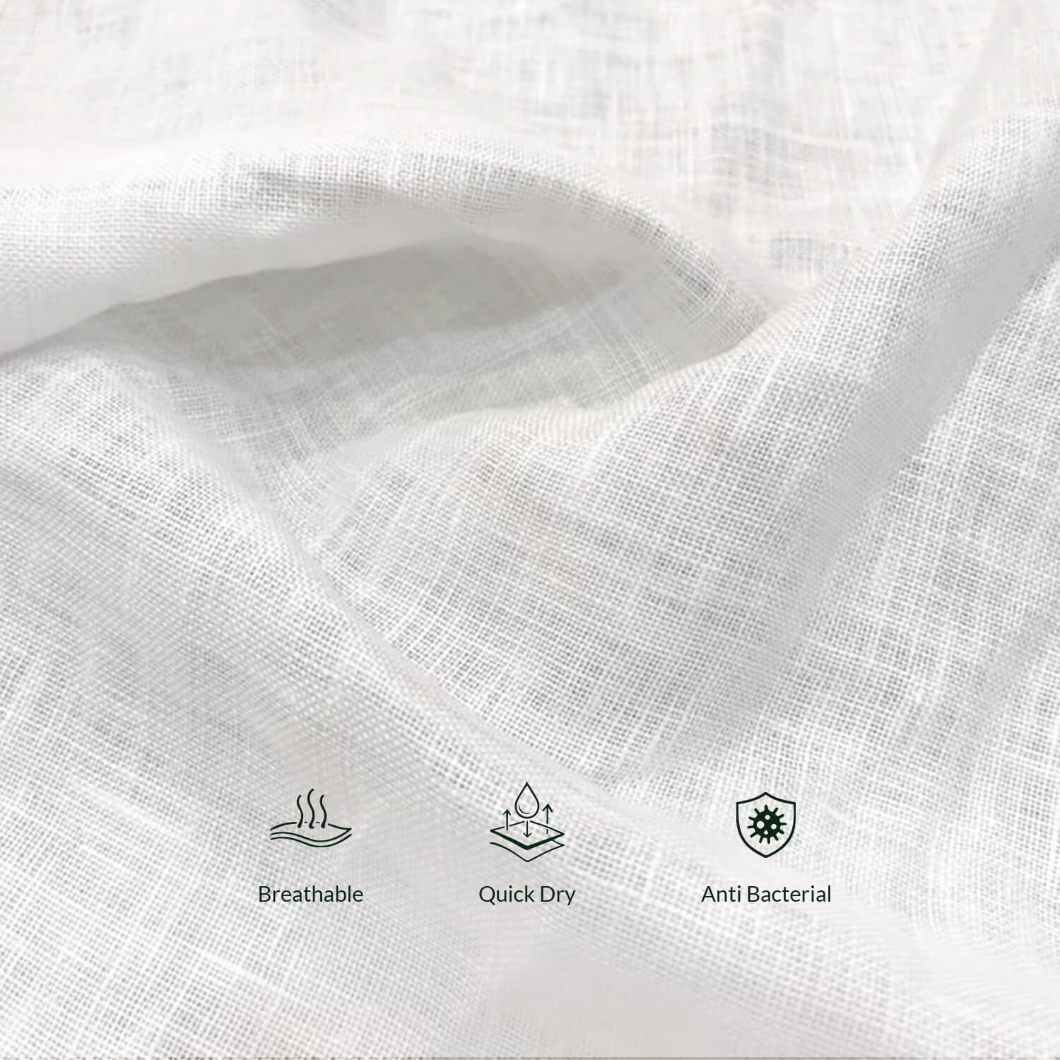 Breeze Linen Full Sleeves Shirt In Ivory