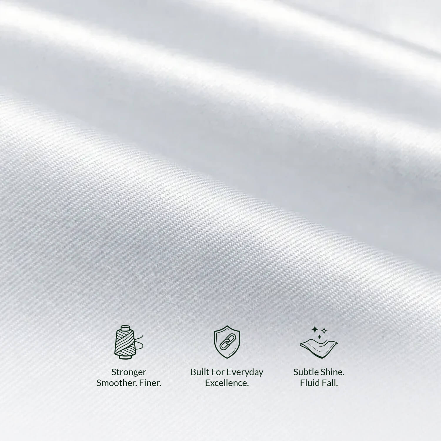 Hampstead 2 Ply Giza Cotton Shirt in Pearl White