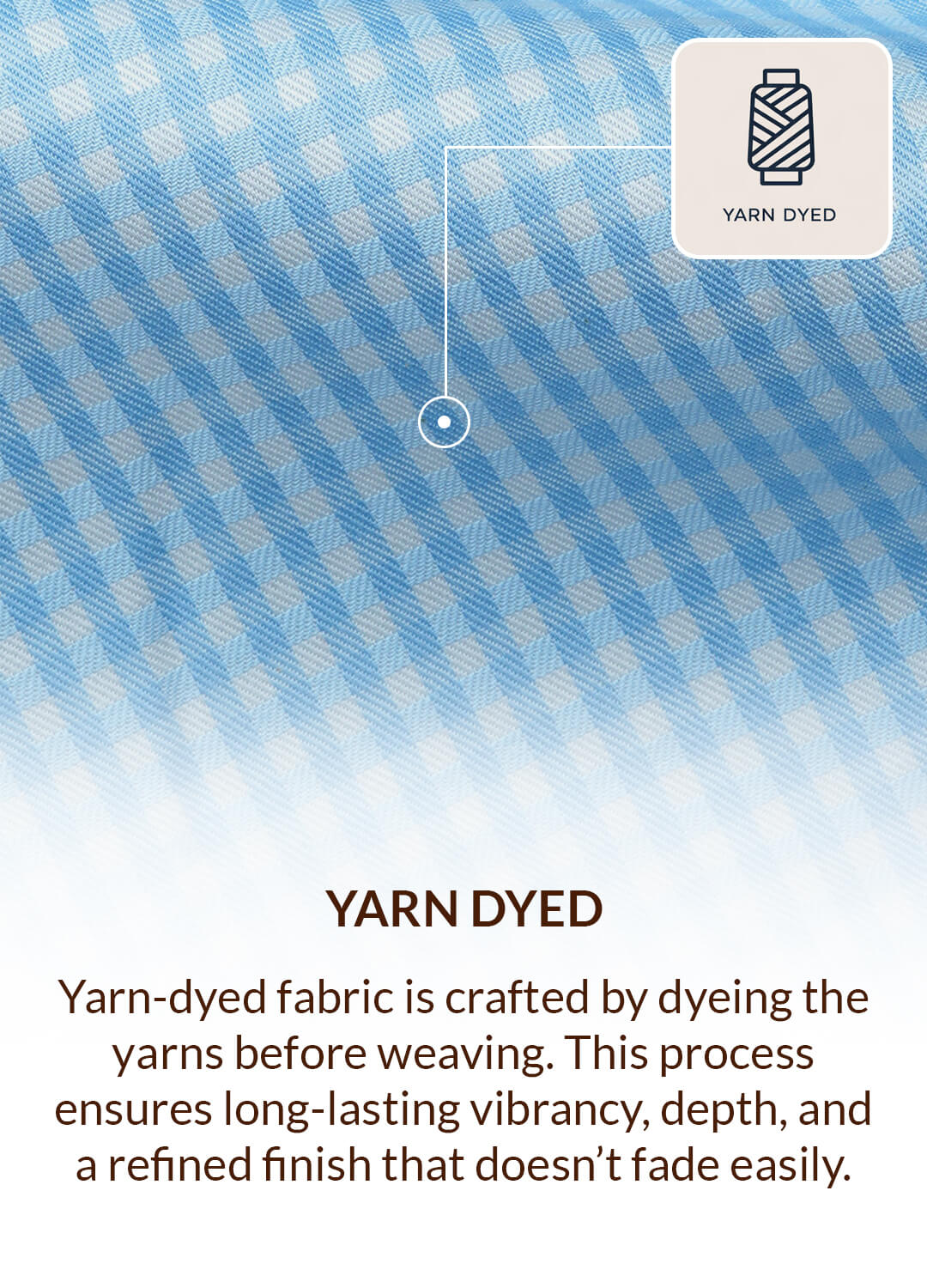 Gingham 2 Ply Check Shirt In Cloud Blue