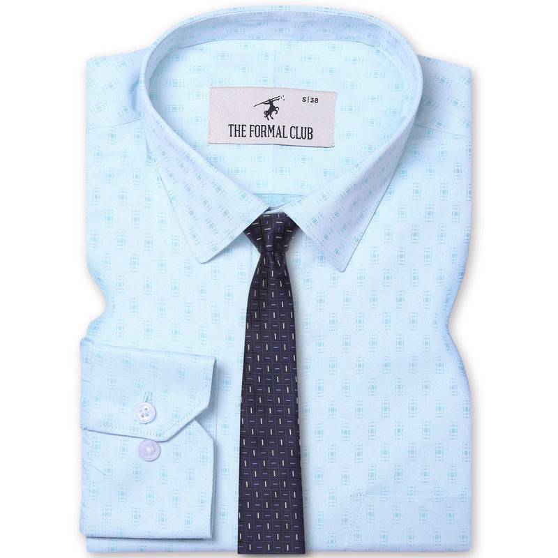 Lisbon Turquoise Textured Shirt