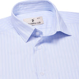 Ziggy Dobby Stripe Shirt In Sky Blue Regular Fit