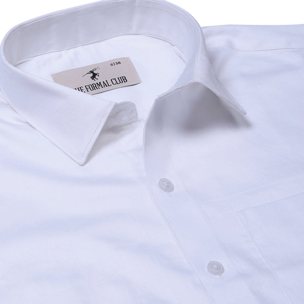 Swiss Finish Giza Cotton Shirt In White - The Formal Club