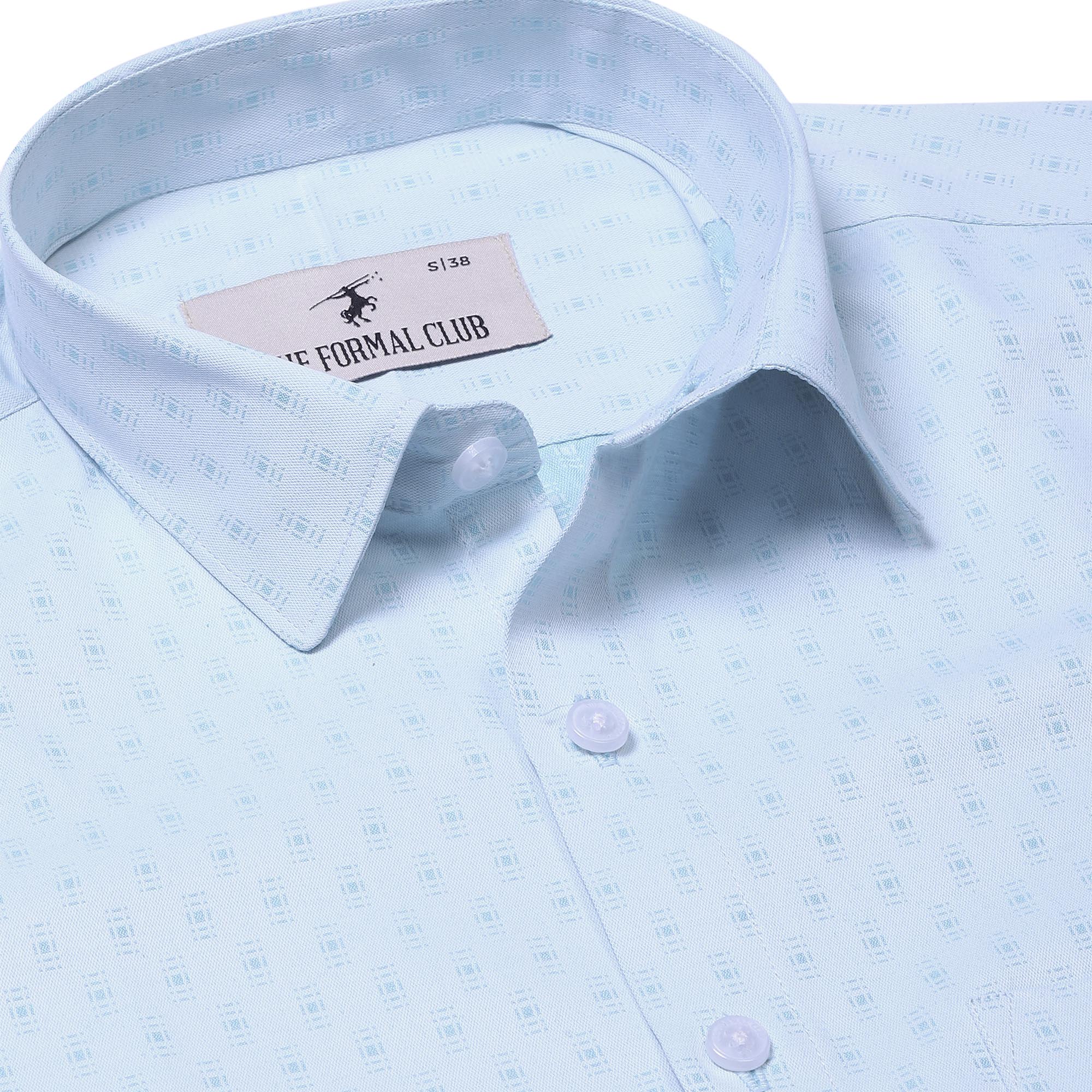 Lisbon Turquoise Textured Shirt