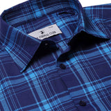 Tartan Yarn Dyed Check Shirt In Indigo