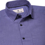 Blendix Twill Solid Shirt In Blue Regular Fit