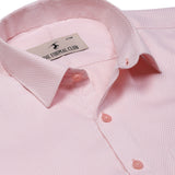 Mikey Dobby Textured Shirt in Peach
