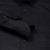 Luna Lenin Solid Shirt In Black Slim Fit