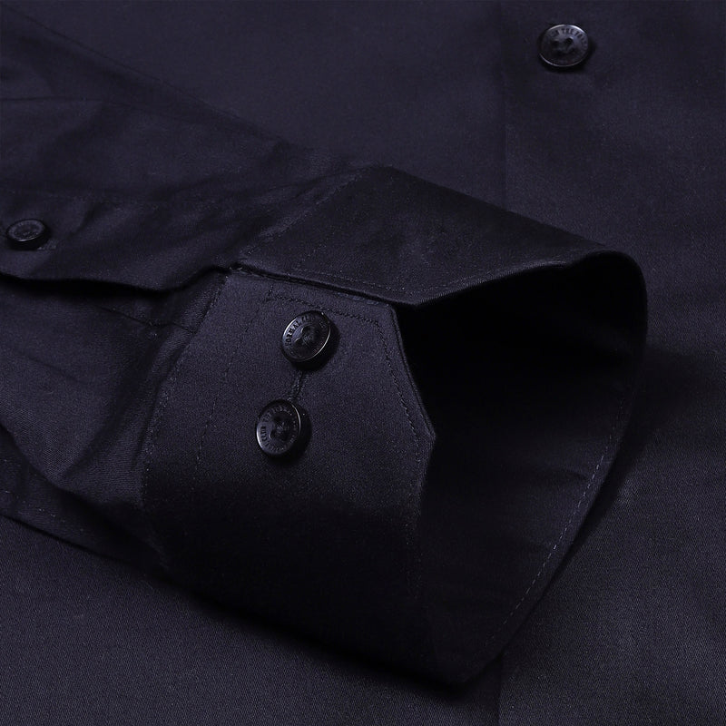 Swiss Finish Giza Cotton Shirt In Black