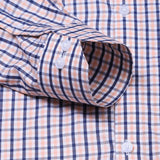 Tesla Peach and Blue Check Shirt