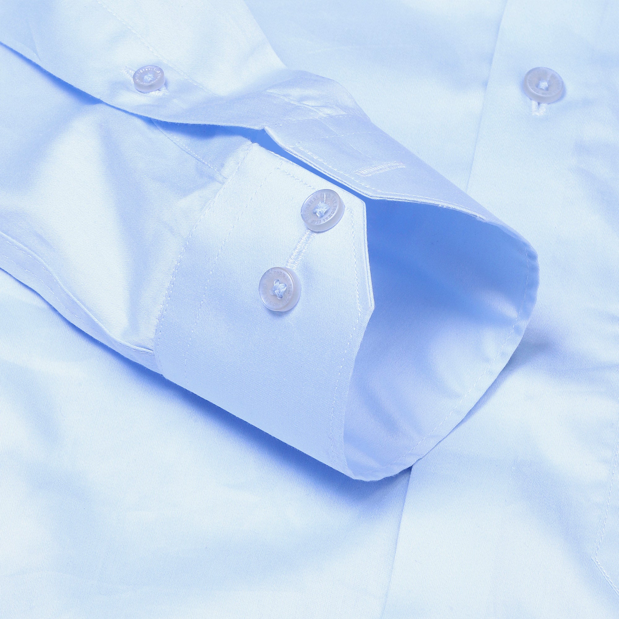 Swiss Finish Giza Cotton Shirt In Sky Blue - The Formal Club