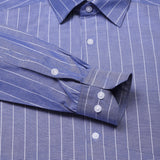 Regal Oxford Stripe Shirt In Blue Slim Fit