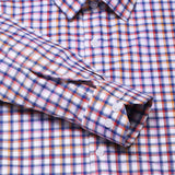 Eclipse Twill Check Shirt In Blue And Red Slim Fit