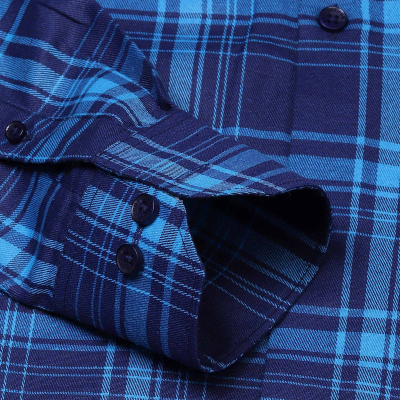 Tartan Yarn Dyed Check Shirt In Indigo